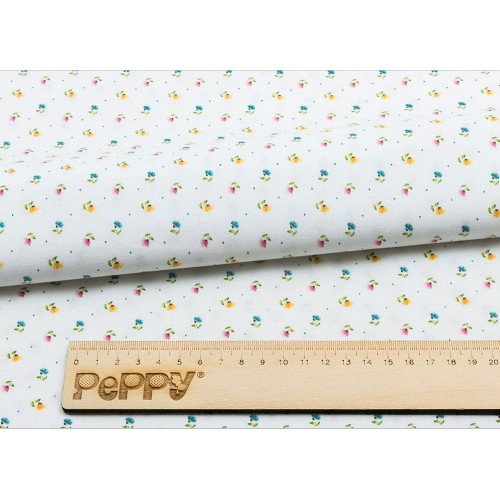 Ткань для пэчворка PEPPY   НЕЖНАЯ ИСТОРИЯ   ФАСОВКА   50 x 55 см  146 г/кв.м ± 5   100\% хлопок НИ-19 белый