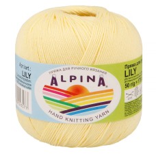 Пряжа ALPINA "LILY"   100\% мерсеризованный хлопок   10 шт. х  50 г  175 м ± 5 м №176 бл.желтый