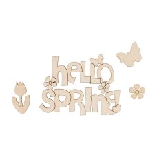 Заготовка для декорирования "Mr. Carving"   ВД-704   Набор   фанера   0.3 см  СК/Распродажа "Hello Spring" (2-10см)