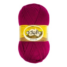 Пряжа ADELIA "LUCAS"   70\% шерсть, 30\% акрил   5 шт. х  100 г  218 м ± 10 м №10 малиновый