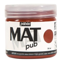 Краска акриловая "PEBEO"   экстра матовая Mat Pub №1   140 мл 256020 сиена жженая