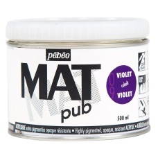 Краска акриловая "PEBEO"   экстра матовая Mat Pub №1   500 мл 257009 фиолетовый кобальт