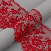 Кружево "Gamma"   "сетка"   155 мм  GKM-15501   в пакете   10 м ± 0.2   Турция TL012RE красный