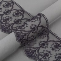 Кружево "Gamma"   "сетка"   155 мм  GKM-15502   в пакете   10 м ± 0.2   Турция TL011GR серый
