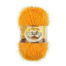 Пряжа ADELIA "BRILLIANT"   100\% полиэстер   10 шт. х  50 г  90 м ± 5 м №33 желто-оранжевый