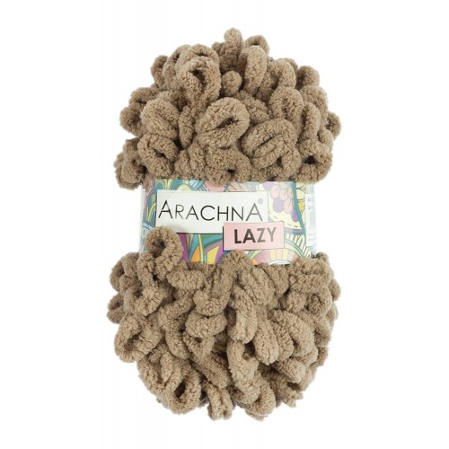 Пряжа ARACHNA "LAZY"   100\% микрополиэстер   5 шт. х  100 г  8.5 м ± 0.2 м №08 св.коричневый