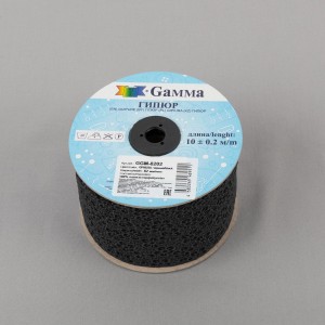 Гипюр "Gamma"   82 мм  GGM-8202   в рулоне   10 м ± 0.2   Турция GP002BL черный