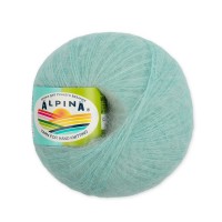 Пряжа ALPINA "MEGHAN"   73\% кид мохер, 27\% нейлон   4 шт. х  50 г  390 м ± 10 м №01 св.голубой