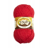 Пряжа ADELIA "KISS"   100\% полиэстер   10 шт. х  50 г  145 м ± 7 м №14 красный