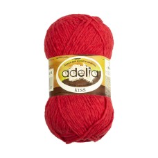 Пряжа ADELIA "KISS"   100\% полиэстер   10 шт. х  50 г  145 м ± 7 м №14 красный