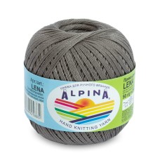 Пряжа ALPINA "LENA"   100\% мерсеризованный хлопок   10 шт. х  50 г  280 м ± 15 м №42 серый