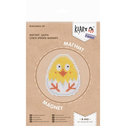 "Klart" набор для вышивания 8-445   "Магнит. Цыпа" 5.5  х 6.5  см
