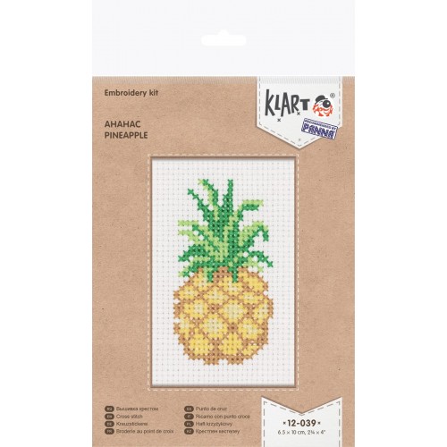 "Klart" набор для вышивания 12-039   "Ананас" 6.5  х 10  см