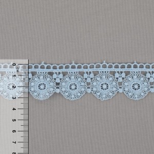 Гипюр "Gamma"   32 мм  GGM-3202   в рулоне   10 м ± 0.2   Турция св.голубой