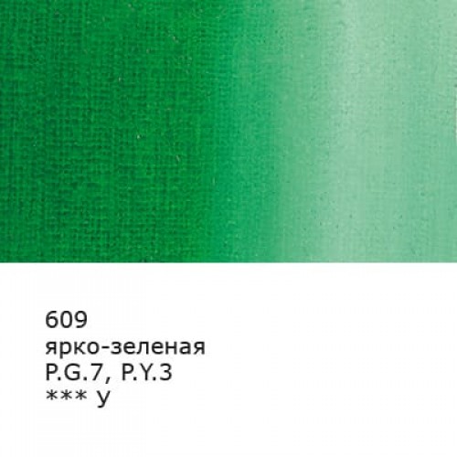 Краска гуашь "VISTA-ARTISTA"   "Gallery"   художественная группа 1   VAG-100   100 мл  6 шт. 609_Ярко-зеленая (Bright green)