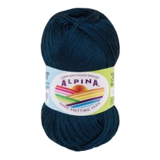 Пряжа ALPINA "SATI"   100\% мерсеризованный хлопок   10 шт. х  50 г  170 м ± 10 м №106 т.синий