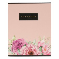 "Светоч"   Тетрадь "Ботаника"   A5   96 л.  на скобе   60 г/кв.м , белизна 90 \%  6 шт.  клетка SVT_960621_05  цветы на розовом