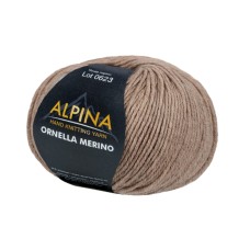 Пряжа ALPINA "ORNELLA MERINO"   100\% мериносовая шерсть   10 шт. х  50 г  125 м ± 5 м №400 бежевый