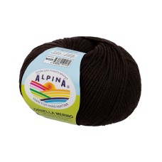 Пряжа ALPINA "ORNELLA MERINO"   100\% мериносовая шерсть   10 шт. х  50 г  125 м ± 5 м №529 коричневый