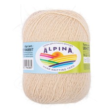 Пряжа ALPINA "WHITE RABBIT"   55\% пух кролика, 45\% нейлон   10 шт. х  50 г  300 м ± 15 м №267 св.бежевый