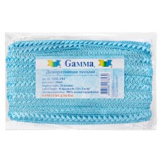 "Gamma"   тесьма декоративная "Самбоса"   GSL-101   20 мм  33 м ± 2 м  СК/Распродажа №049 голубой