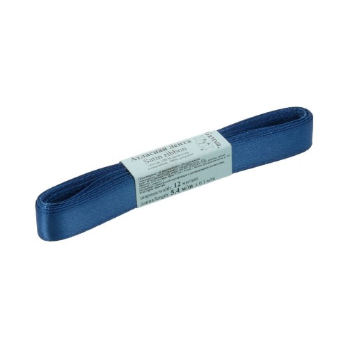 Лента атласная 12 мм ( 1/2 ")  "Gamma"   AL-12P   ФАСОВКА   10 x  5.4 м №095 синий
