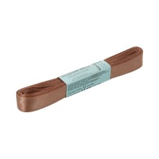 Лента атласная 12 мм ( 1/2 ")  "Gamma"   AL-12P   ФАСОВКА   10 x  5.4 м №099 коричневый
