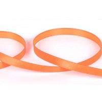 Лента атласная 6 мм ( 1/4 ")  "Gamma"   33 м ± 2 м №511N(15-1360) оранжевый(неон)