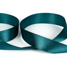 Лента атласная 25 мм ( 1 ")  "Gamma"   33 м ± 2 м №527L(18-4728) т.зеленый