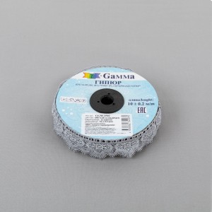 Гипюр "Gamma"   25 мм  GGM-2502   в рулоне   10 м ± 0.2 GP017LGR  св.серый