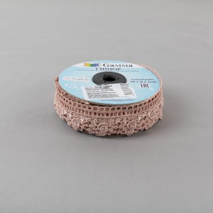 Гипюр "Gamma"   30 мм  GGM-3003   в рулоне   10 м ± 0.2 GP015BP  пудровый(бежево-розовый)