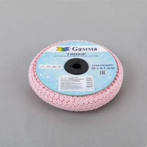 Гипюр "Gamma"   24 мм  GGM-2401   в рулоне   10 м ± 0.2 GP008PI розовый