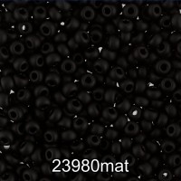 Бисер Чехия "GAMMA" круглый 2   08/0   2.9 мм  50 г  1-й сорт H660mat черный мат. ( 23980/1 )