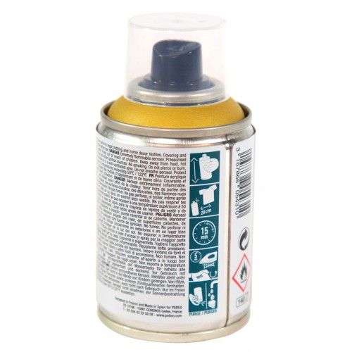 "PEBEO"   Краска для текстиля 7А Spray (аэрозоль)   100 мл 805431 золото