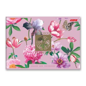 "Светоч"   Альбом для рисования, фольга,   100 г/м2  A4   29 х  20.5 см  склейка с одной стороны   40 л.  4 шт. 40АЛКЛ4_000255 Чарующий дурман