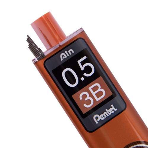 "Pentel"   Грифели для карандашей автоматических Ain Stein   0.5 мм  40 грифелей  в тубе C275-3BO 3B