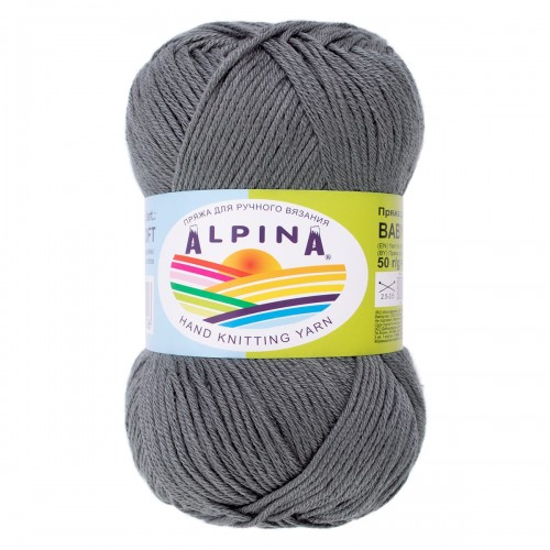 Пряжа ALPINA "BABY SUPER SOFT"   50\% хлопок, 50\% бамбук   10 шт. х  50 г  150 м ± 10 м №11 серый