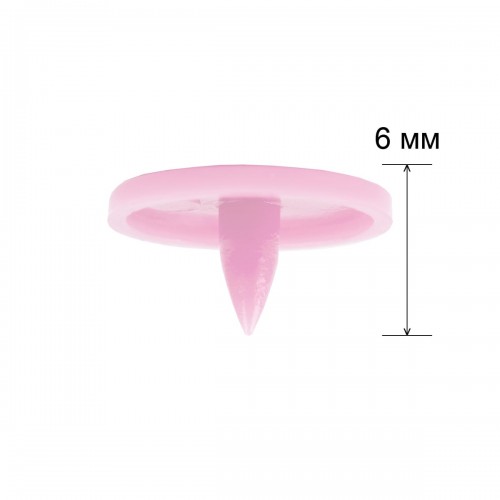 Кнопка "Micron"   POM-10   Кнопки пластиковые   пластик  d 10 мм  15 шт. № 004 розовый