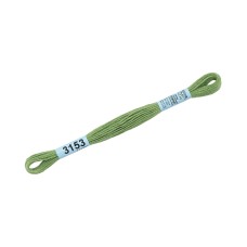 Нитки для вышивания "Gamma"    мулине  ( 3071-3172 )  100\% хлопок   24 x  8 м №3153 св.зеленый