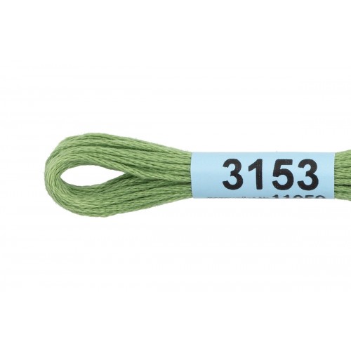 Нитки для вышивания "Gamma"    мулине  ( 3071-3172 )  100\% хлопок   24 x  8 м №3153 св.зеленый