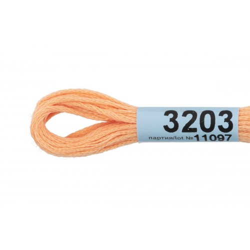 Нитки для вышивания "Gamma"    мулине  ( 3173-6115 )  100\% хлопок   24 x  8 м №3203 розово-бежевый