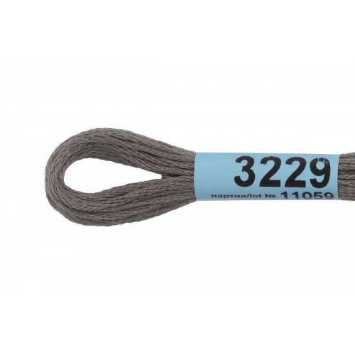 Нитки для вышивания "Gamma"    мулине  ( 3173-6115 )  100\% хлопок   24 x  8 м №3229 т.серый