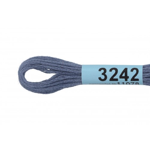 Нитки для вышивания "Gamma"    мулине  ( 3173-6115 )  100\% хлопок   24 x  8 м №3242 серо-синий