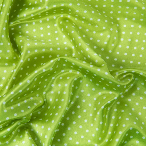 Ткань PSS-002   Poly satin   ФАСОВКА   75 г/кв.м ± 5 г/кв.м  200 х  145 см  100\% полиэстер №19 салатовый/белый