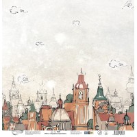 Бумага для скрапбукинга "Mr.Painter"   PSR 2501   "Городские зарисовки"   190 г/кв.м  30.5 x 30.5 см  10 шт. 6