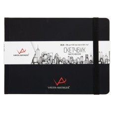 "VISTA-ARTISTA"   VABK-2115   Скетчбук   120  г/м2  15 х  20.8 см  сшивка   80 л. 01 черный