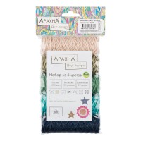 Пряжа ARACHNA "Jute"   Ассорти   100\% джут   5 х  30 г  27 м ± 1 м № 07