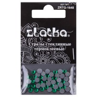 Страз клеевой "Zlatka"   ZRTG-1648   SS16   цветные   3.9 мм  стекло   5 x  48 шт  в пакете с картонным еврослотом №10 изумрудный (Emerald)