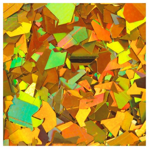 "Love2art"   Декоративные блестки "хлопья"   GLI-02   5 х  5 г  4.5 мл № 15 под золото/gold