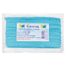"Gamma"   тесьма декоративная "Самбоса"   GSL-201   13 мм  33 м ± 2 м  СК/Распродажа №129 голубой